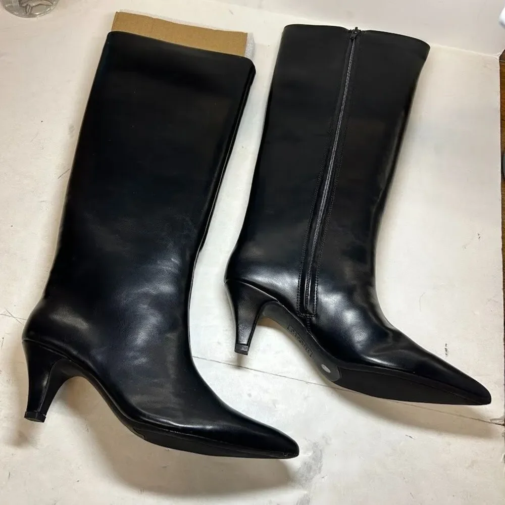 Alfani Womens 7.5 M Black Kaiaa Stovepipe Knee High Boots NIB QW4